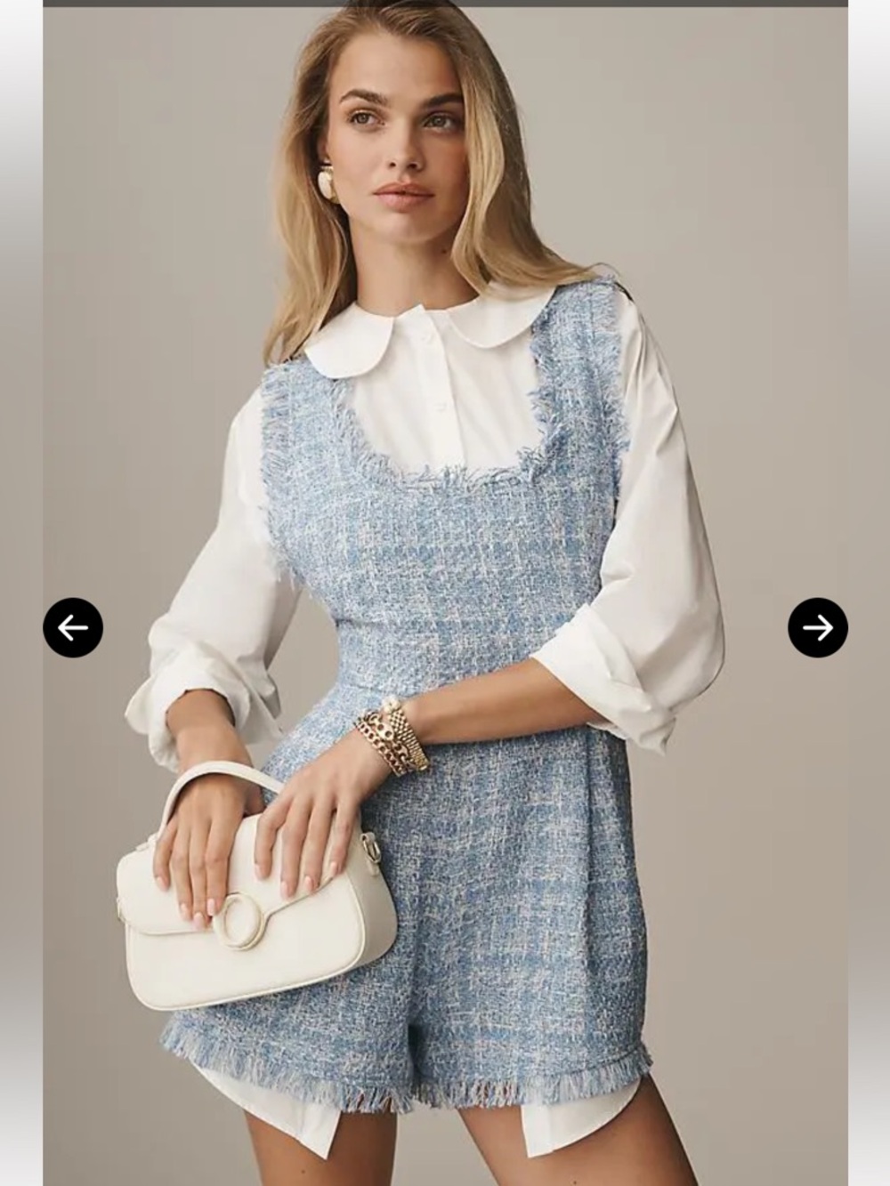 Anthropologie MAEVE Long-Sleeve Blouse Twofer Romper